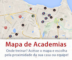 Mapa de academias de Jiu Jitsu em Fortaleza